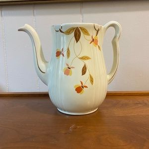 Vintage Autum Leaf Swan Neck Spouted Coffee/Tea Pot